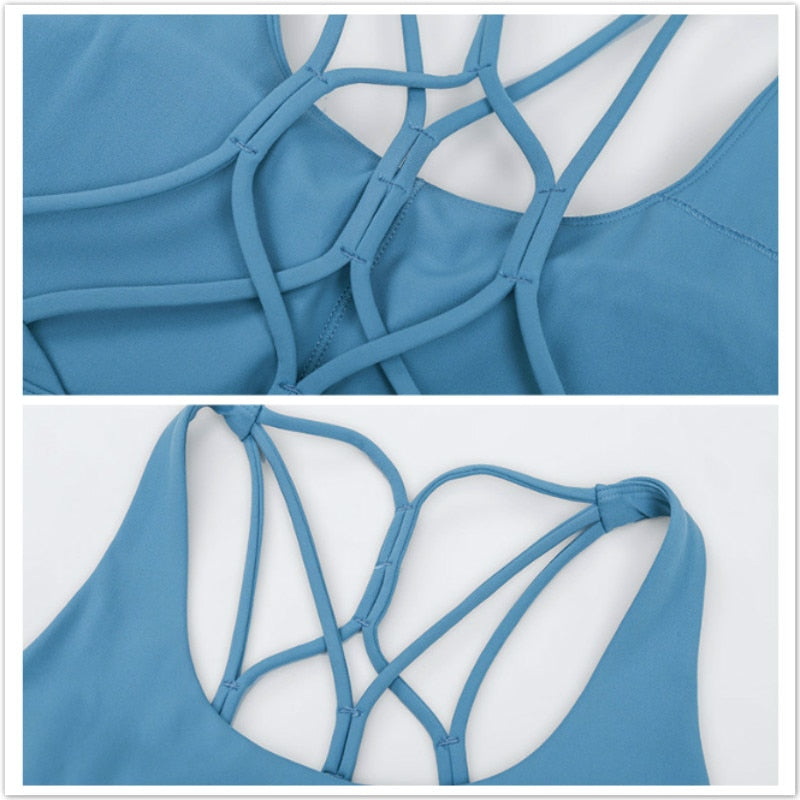 Cristine Crisscross Sport Bras - 6 Colors