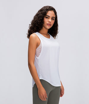 Amy Mesh Back Tie Tank - 14 Colors