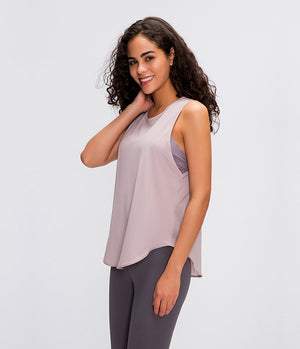 Amy Mesh Back Tie Tank - 14 Colors