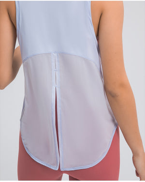 Amy Mesh Back Tie Tank - 14 Colors